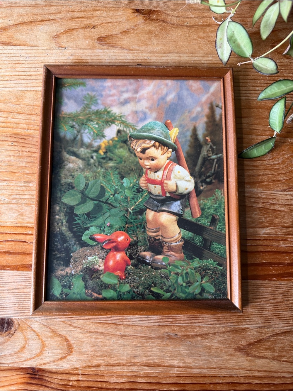 Vintage Hummel Figurine Print Framed Artwork